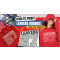 Leavers 2027 hoodie printing tutorial featuring a personalised red hoodie, heat press and free Leavers 2027 design template for custom school leavers hoodies.