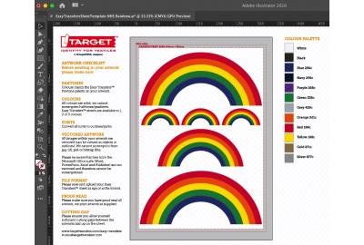 NHS rainbow heat transfer template