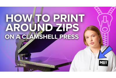Two Ways To Successfully Heat Print around Zips