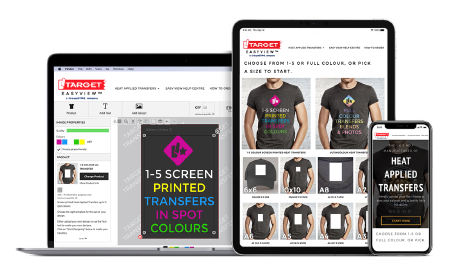Upload, Quote & Order Heat Transfers Online with Easy View.