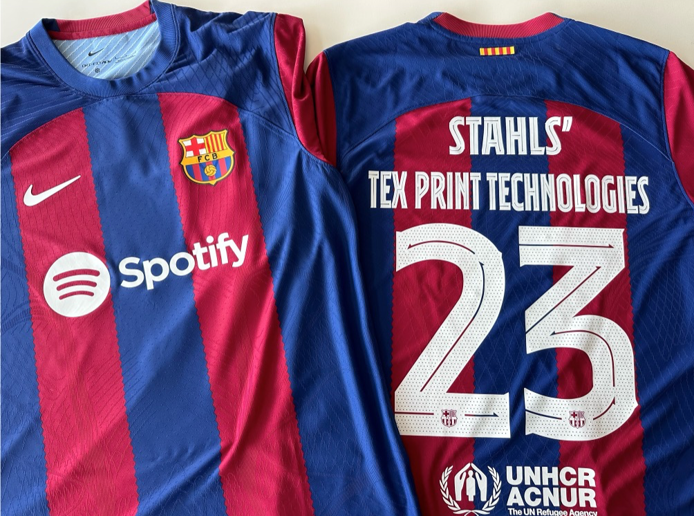 FC Bareclona kit personalised by Stahls'